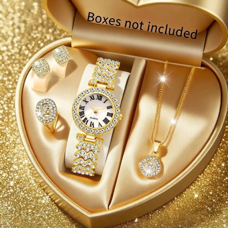 Luxury Watch Organizer - 5PCS 럭셔리 라인스톤 여성용 시계 쥬얼리