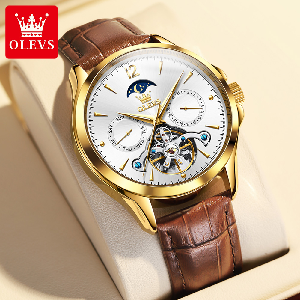 Seiko Watch Presage - OLEVS 6663 남성용 시계 오리지널 기계식