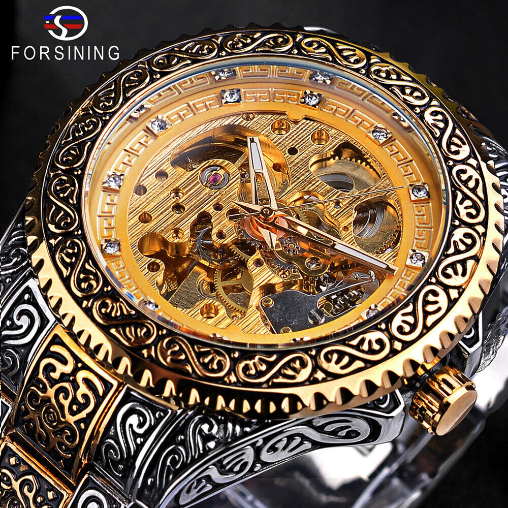 Luxury Watch Nice - FORSINING 남자 럭셔리 다이아몬드 조각 해골