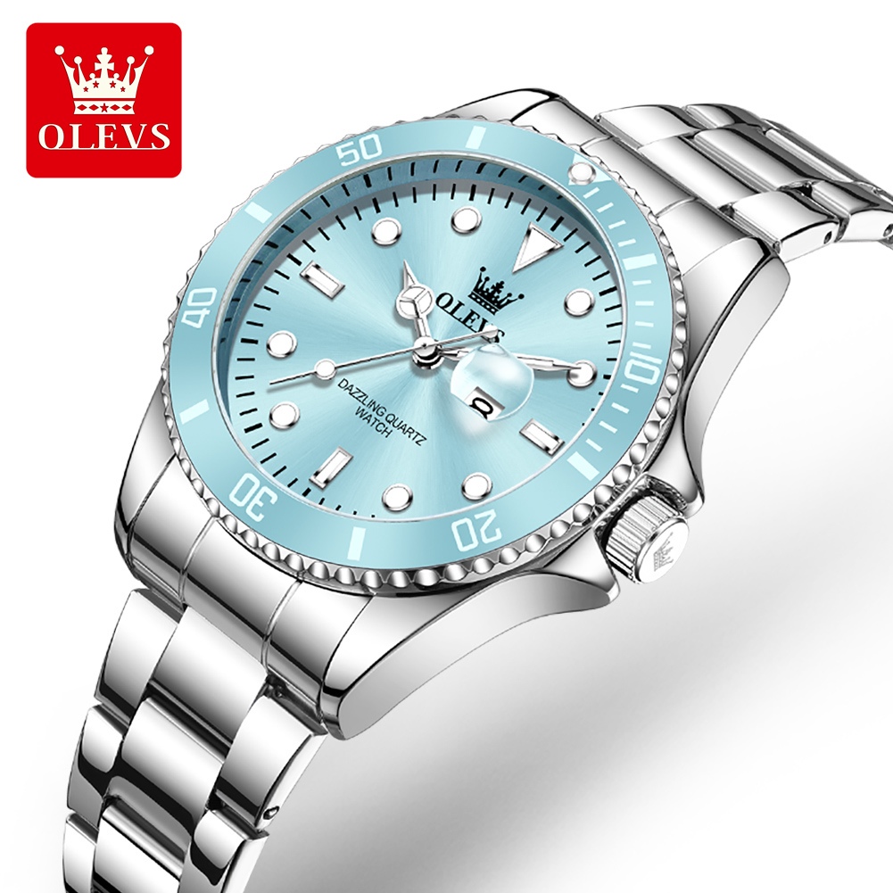 Luxury Watch Girl - OLEVS 럭셔리 스테인레스 스틸 방수 쿼츠