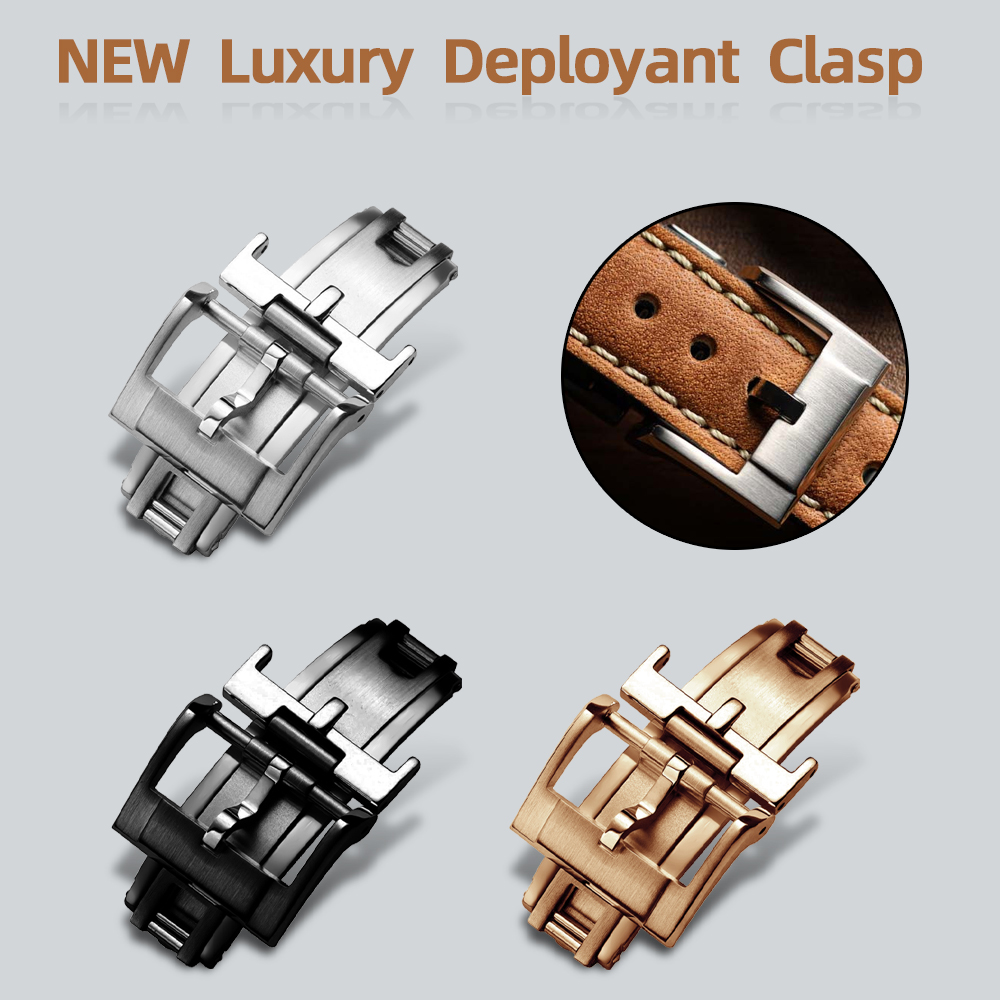 Luxury Watch Strap - 새로운 럭셔리 디플로이언트 클래스프 16mm 18mm