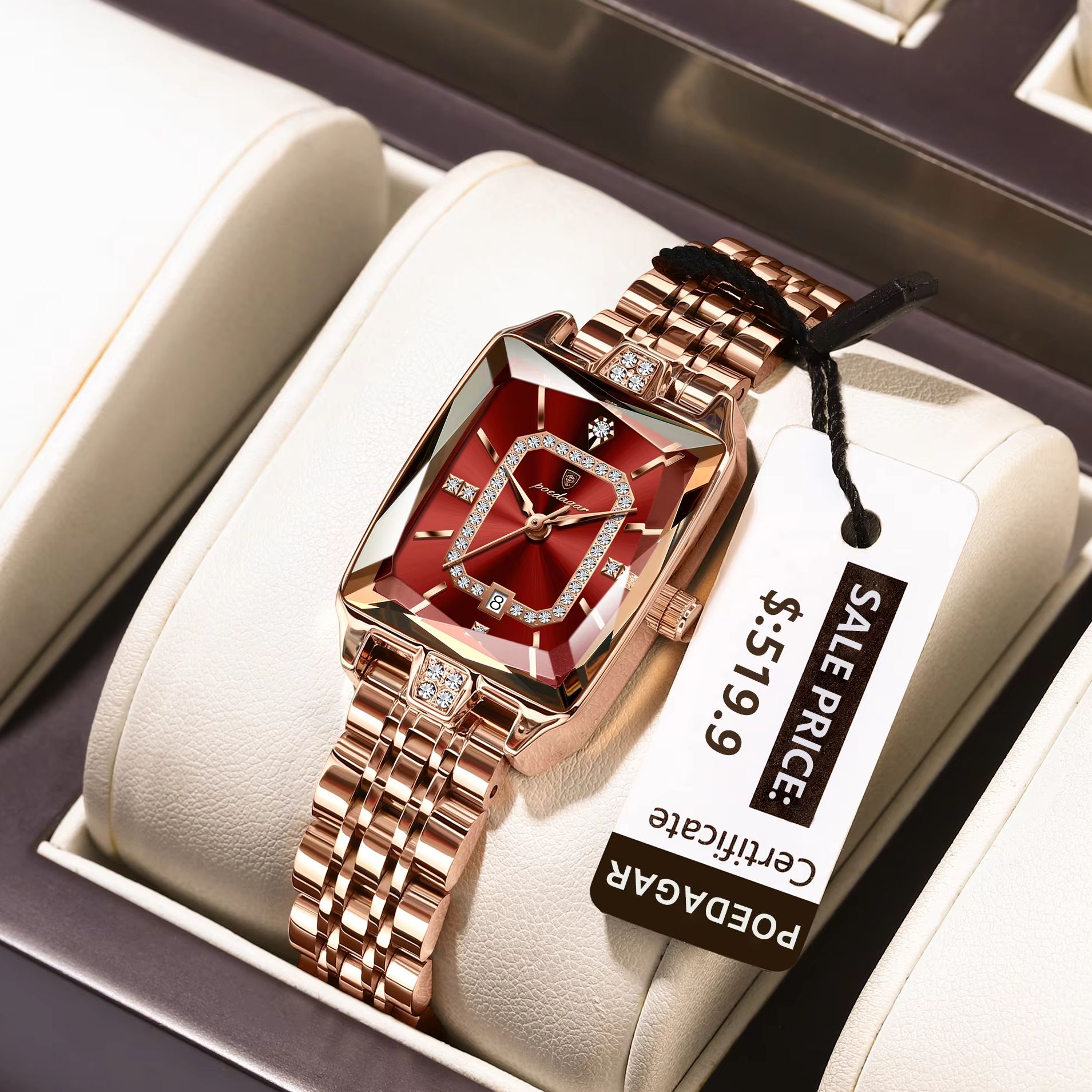 Luxury Watch Girl - 포에다가 패션 우아한 여성 손목시계 방수