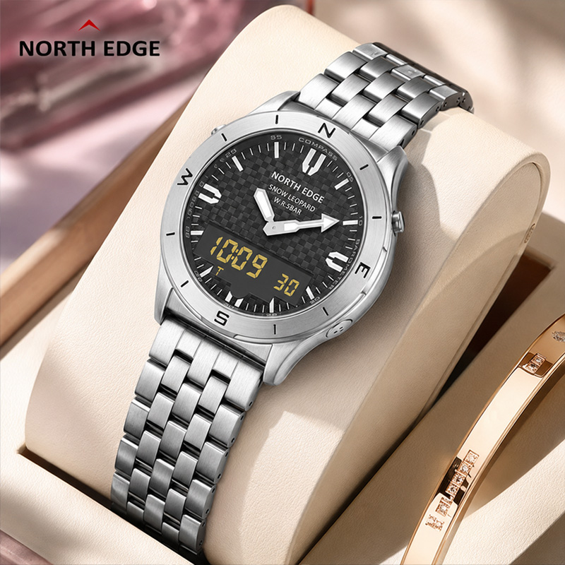 Compass Watch Luxury - NORTH EDGE 남성용 스포츠 디지털 시계