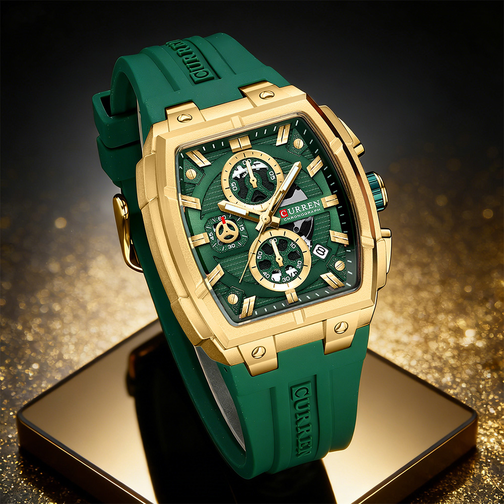CURREN 남성용 럭셔리 빈티지 시계, 실리콘 스트랩 - Luxury Watch Strap 리뷰 및 가격