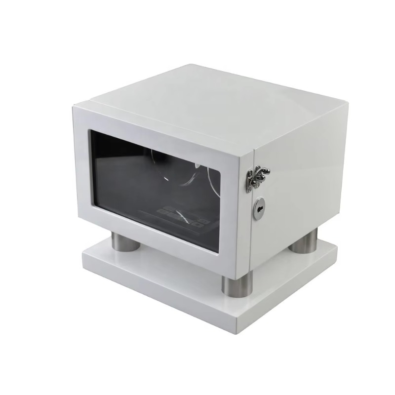 화이트 브라운 가죽 컨트롤러 자이로 오르빗 2 슬롯 회 - Luxury Watch Winder 리뷰 및 가격