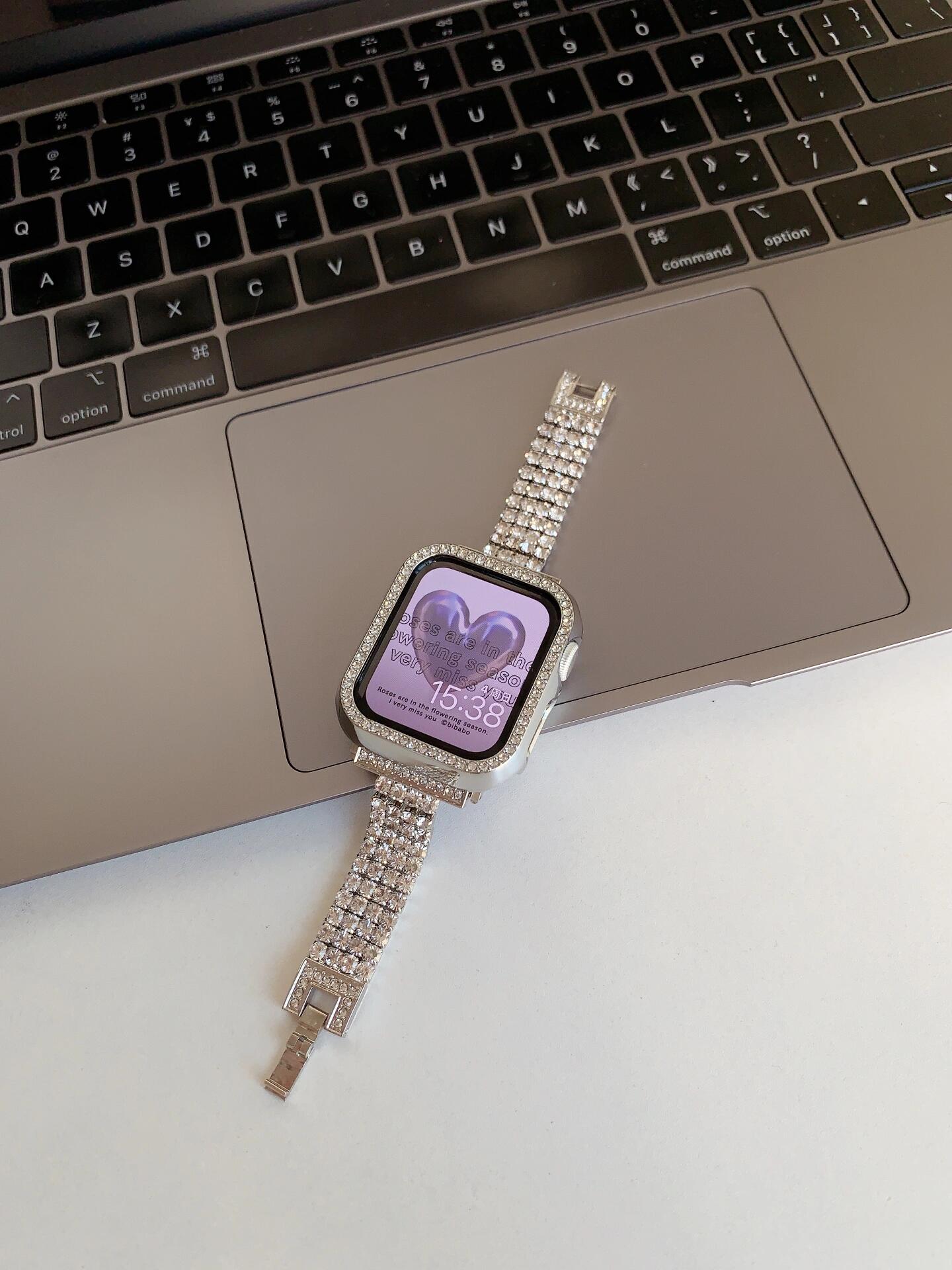 고급스러운 블링 브레이슬릿 메탈 링크 애플워치 밴드 시 - Luxury Watch Nice 리뷰 및 가격