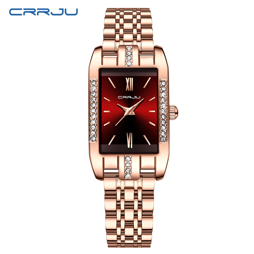 CRRJU 여성용 고급 사각 시계, 방수 스테인리스 스 - Luxury Women'S Watch 리뷰 및 가격