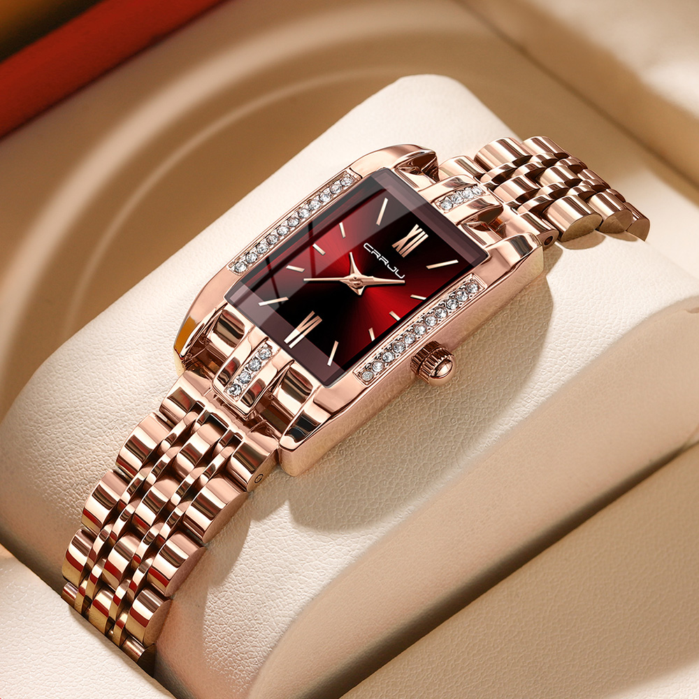 CRRJU 여성용 고급 사각 시계, 방수 스테인리스 스 - Luxury Women'S Watch 리뷰 및 가격