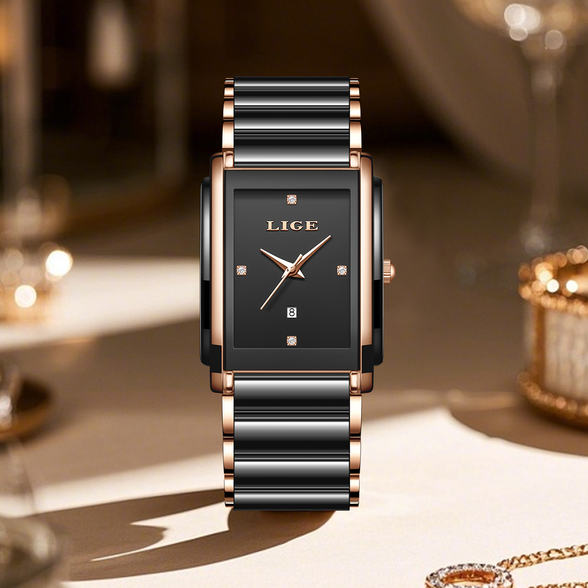 LIGE 패션 우아한 여성용 시계 전체 세라믹 스트랩  - Luxury Watch Organizer 리뷰 및 가격