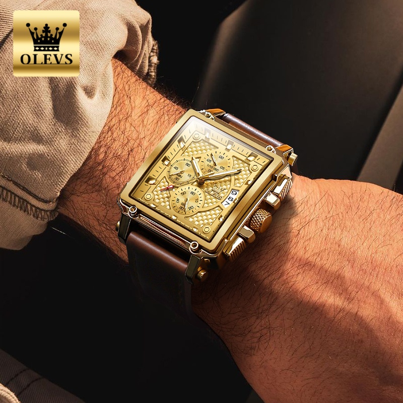 OLEVS 브랜드 남성용 시계 방수 가죽 스트랩 크로노 - Luxury Watch Strap 리뷰 및 가격