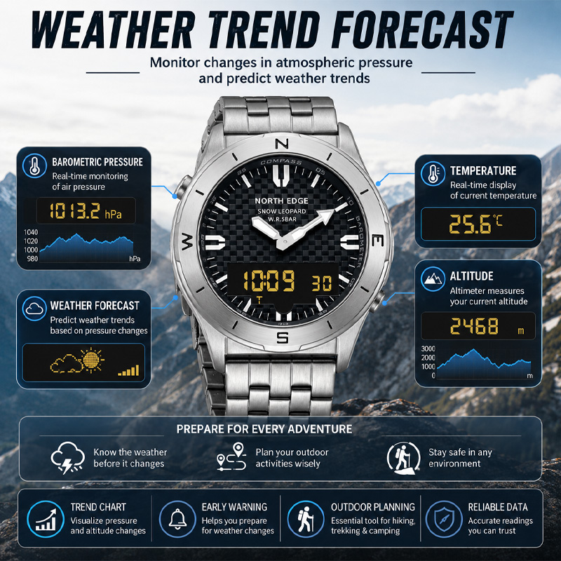 NORTH EDGE 남성용 스포츠 디지털 시계 방수 5 - Compass Watch Luxury 리뷰 및 가격