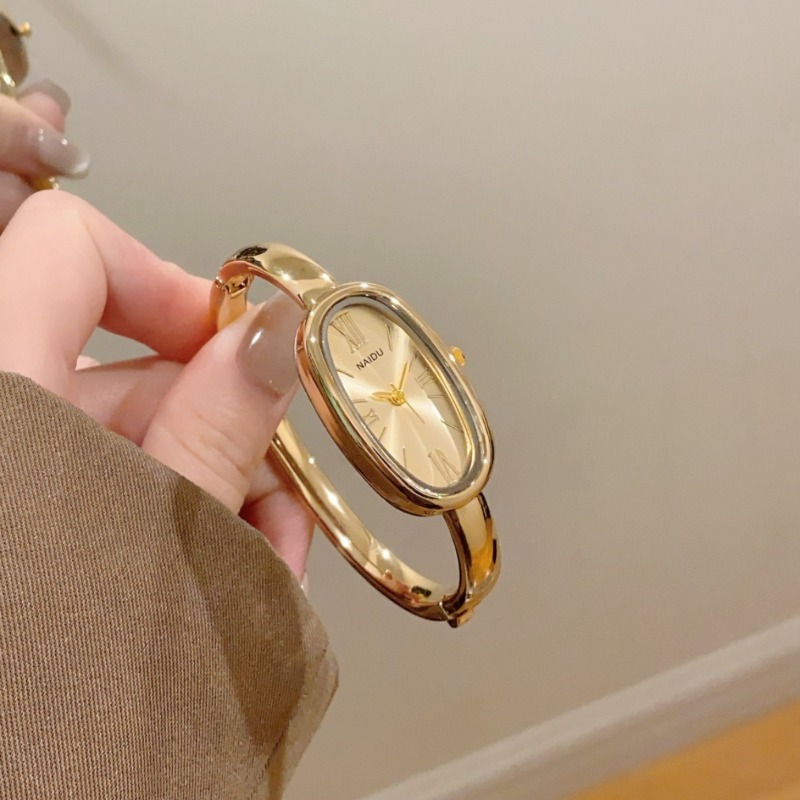 하이 엔드 여성용 로마 스케일 쿼츠 시계 간단한 골드  - Luxury Watch Strap 리뷰 및 가격