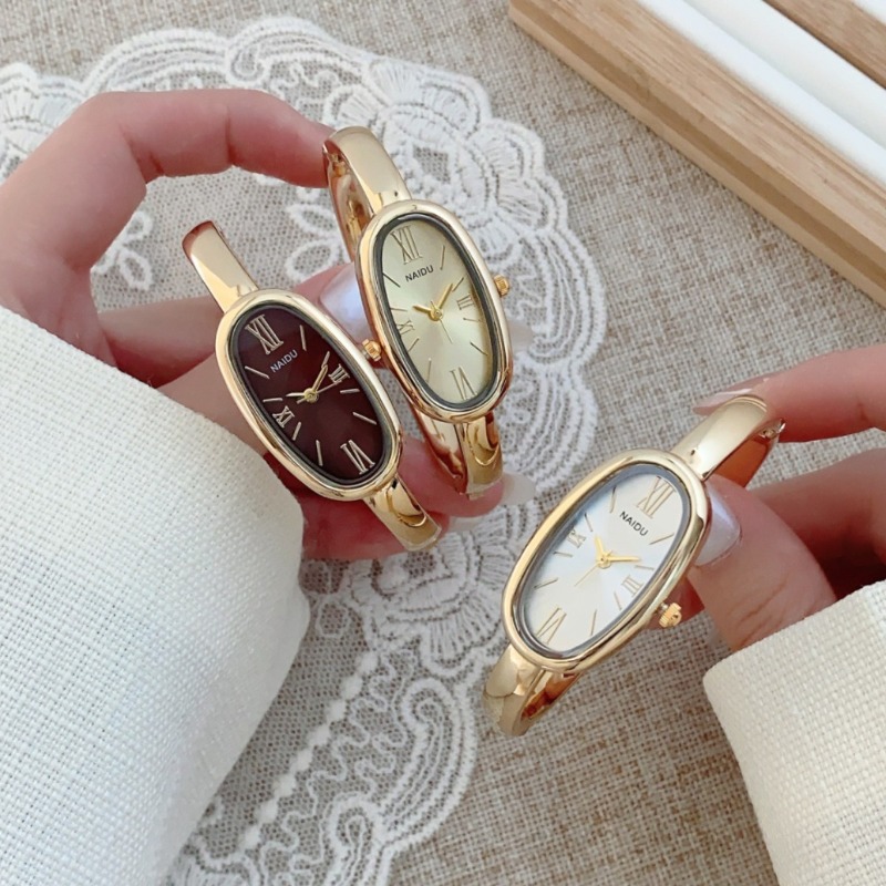 하이 엔드 여성용 로마 스케일 쿼츠 시계 간단한 골드  - Luxury Watch Strap 리뷰 및 가격